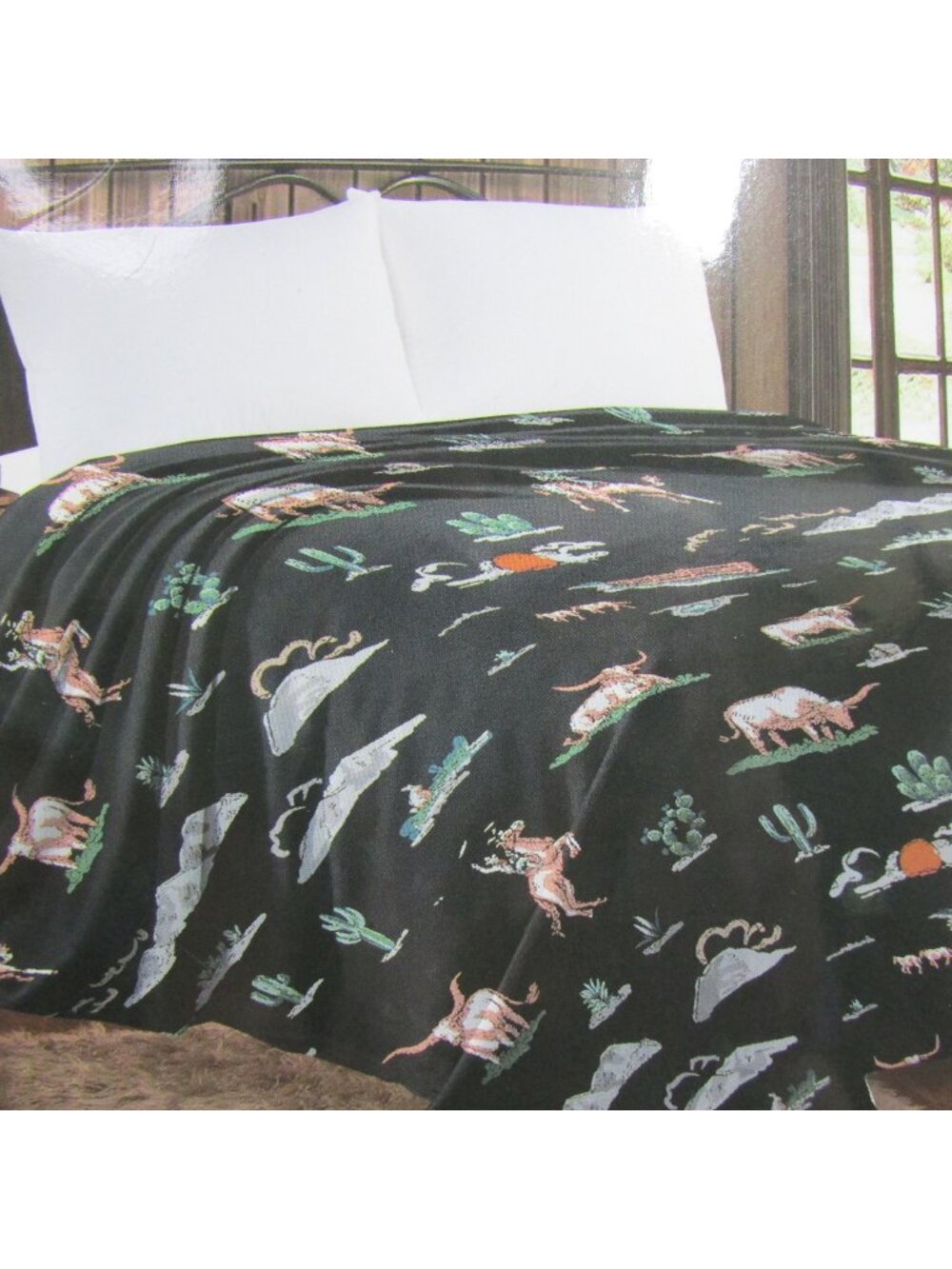 QUEEN Western Rodeo Night Desert Mia Thin Throw Blanket